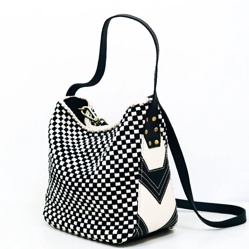 Special Offers [Ready Today] Buslo Mini Medley Leather Patchwork Black Trendy Purses, Limited Offer