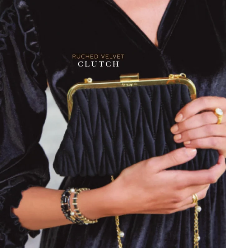 Limited-Time Offers On Trendy And Stylish Bags Ruched Velvet Clutch In Black Elegant Purses, Shop & Save Limited-Time Offers On Trendy And Stylish Bags Ruched Velvet Clutch In Black Elegant Purses, Shop & Save