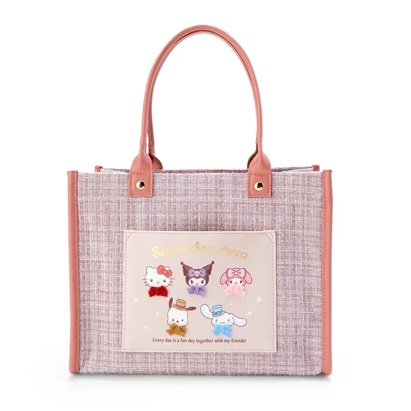 Romantic Fashion Discounts Sanrio Characters Tote Bag (Winter Tweed Series) Trendy Purses At Unbeatable Discounts Romantic Fashion Discounts Sanrio Characters Tote Bag (Winter Tweed Series) Trendy Purses At Unbeatable Discounts
