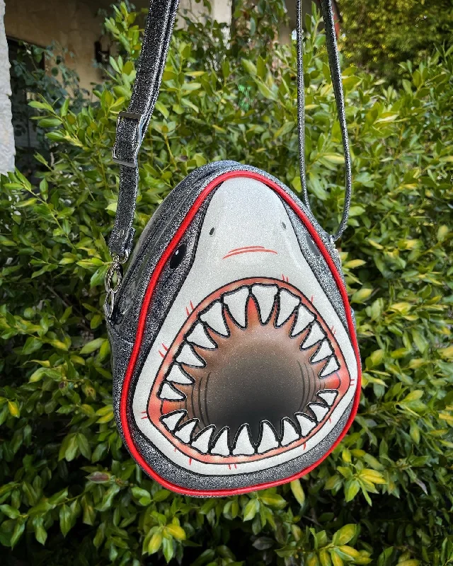 Bags For Outdoor Adventures Shark! - Dark Silver Glitter Chic And Affordable Bags – Grab Yours Today Bags For Outdoor Adventures Shark! - Dark Silver Glitter Chic And Affordable Bags – Grab Yours Today