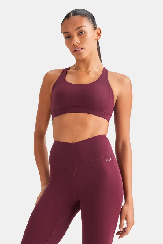 SKINLUXE TANK SPORTS BRA - BURGUNDY