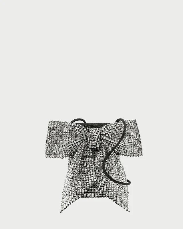 Trend Leading Collection Violet Silver Diamanté Bow Crossbody Classic Totes At Unbeatable Deals