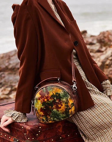 Hurry Before It's Gone Womens Mix Green Leather Round Handbag Purses Vintage Handmade Round Shoulder Bag Crossbody Handbag for Women Everyday Bags, Budget-Friendly Hurry Before It's Gone Womens Mix Green Leather Round Handbag Purses Vintage Handmade Round Shoulder Bag Crossbody Handbag for Women Everyday Bags, Budget-Friendly