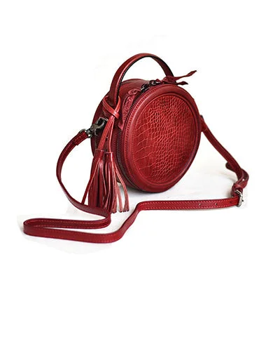 Athleisure Style Sale Womens Red Leather Round Crossbody Bag Crocodile Pattern Vintage Round Handbag Shoulder Bag for Women Limited-Stock Bag Clearance – Grab Your Favorite Now Athleisure Style Sale Womens Red Leather Round Crossbody Bag Crocodile Pattern Vintage Round Handbag Shoulder Bag for Women Limited-Stock Bag Clearance – Grab Your Favorite Now