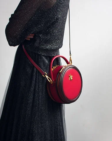 Bags For College Students On A Budget Womens Red Leather Small Round Handbag Crossbody Purse Round Shoulder Bag for Women Upgrade Your Look With Fashionable Bags Bags For College Students On A Budget Womens Red Leather Small Round Handbag Crossbody Purse Round Shoulder Bag for Women Upgrade Your Look With Fashionable Bags